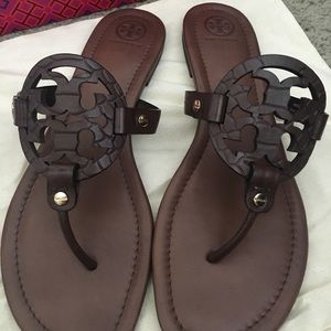 Tory Burch Miller Sandal in Chocolate Size 11